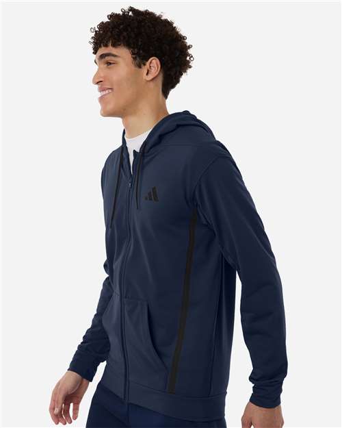 Adidas | Men's Game & Go Fleece Full-Zip Hooded Sweatshirt AT208