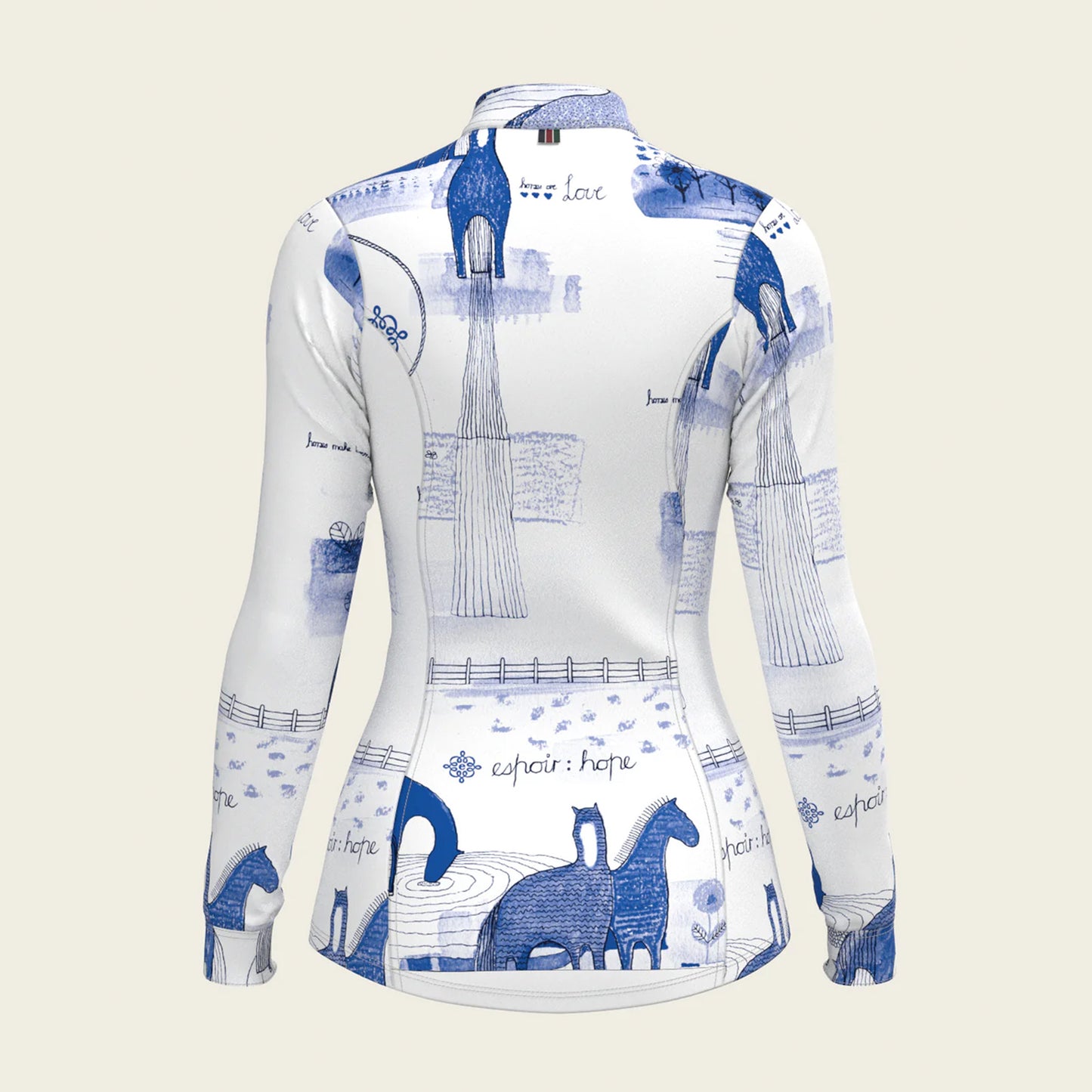 Espoir Equestrian | Daydreaming Horses In Blue Quarter Zip Sun Shirt