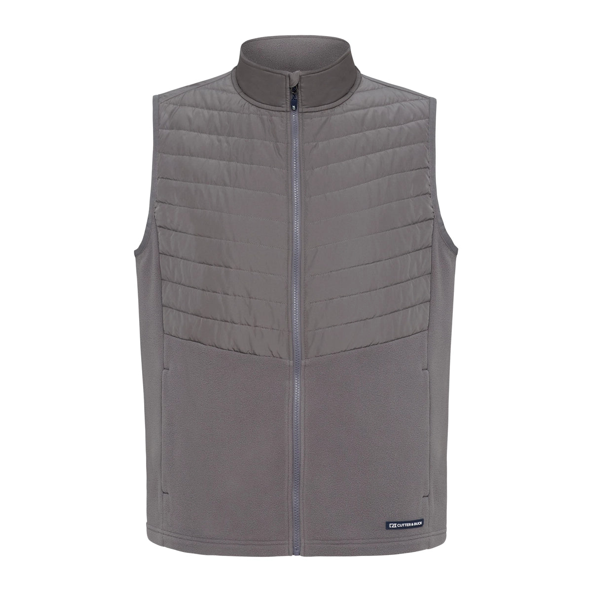Cutter & Buck | Men's Woodland Epic Versatility Recycled Insulated Hybrid Fleece Full Zip Vest