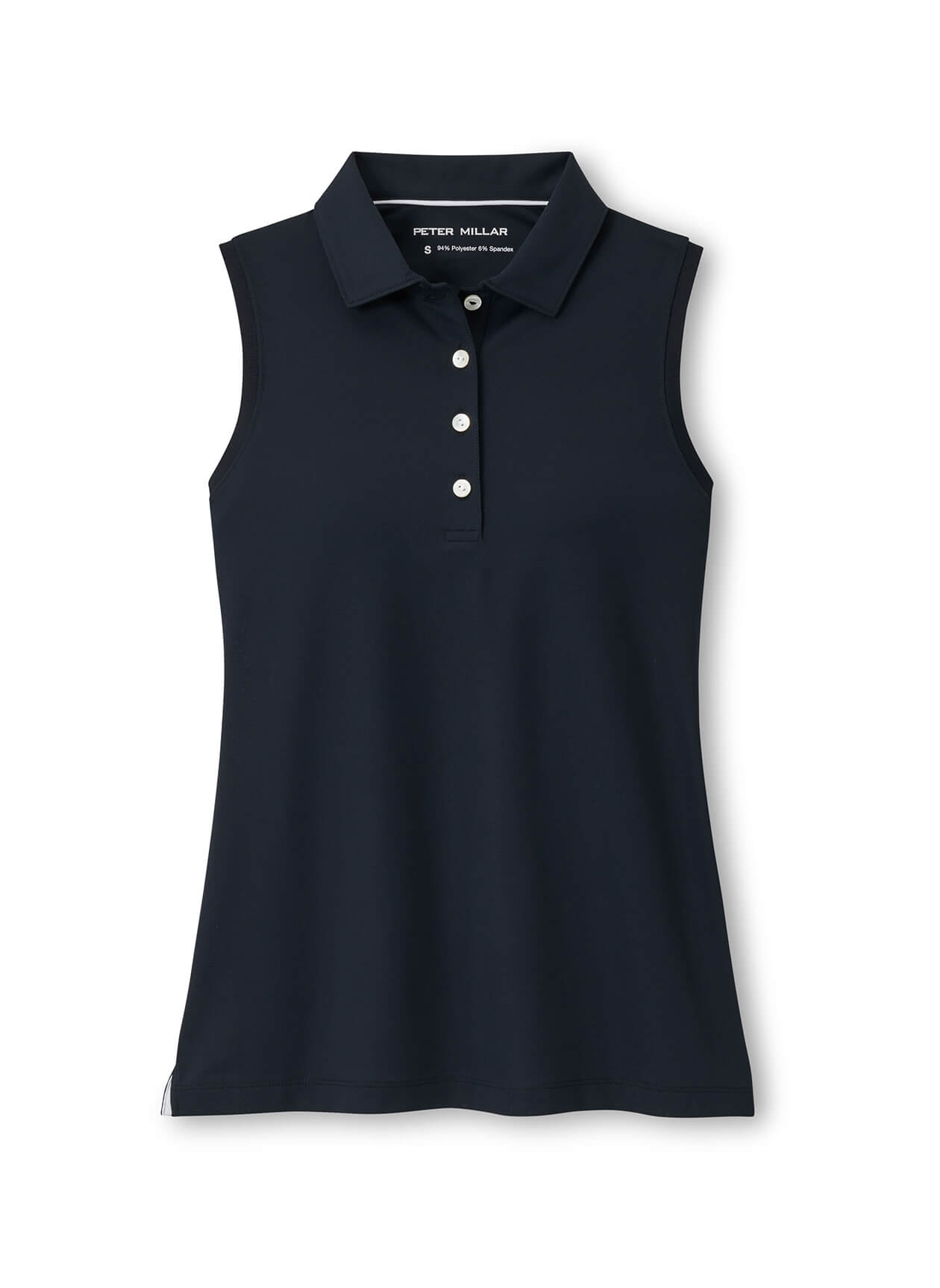 Peter Millar | Women's Banded Sport Mesh Sleeveless Button Polo