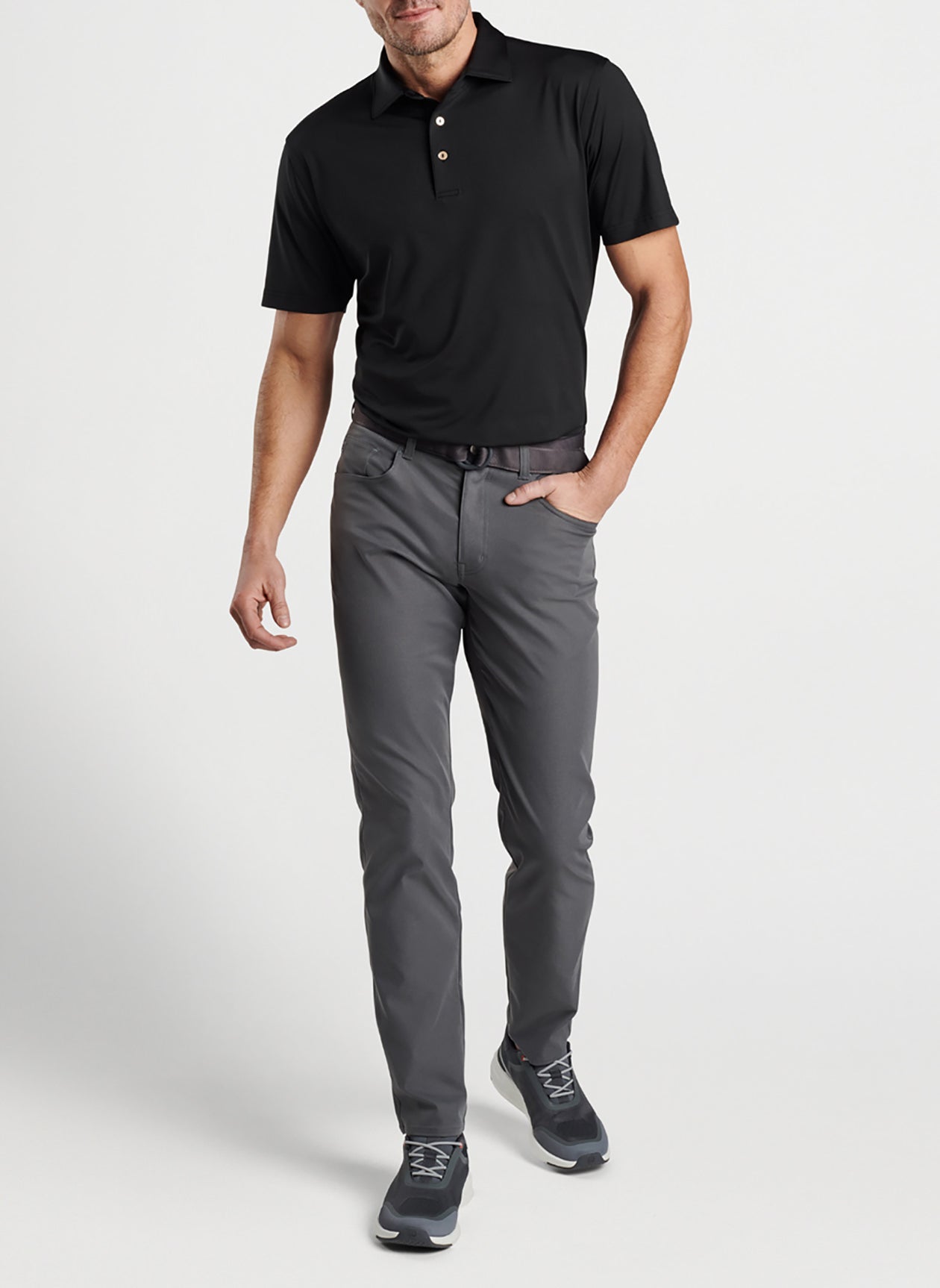 Peter Millar | Men's Solid Performance Polo - Self Collar