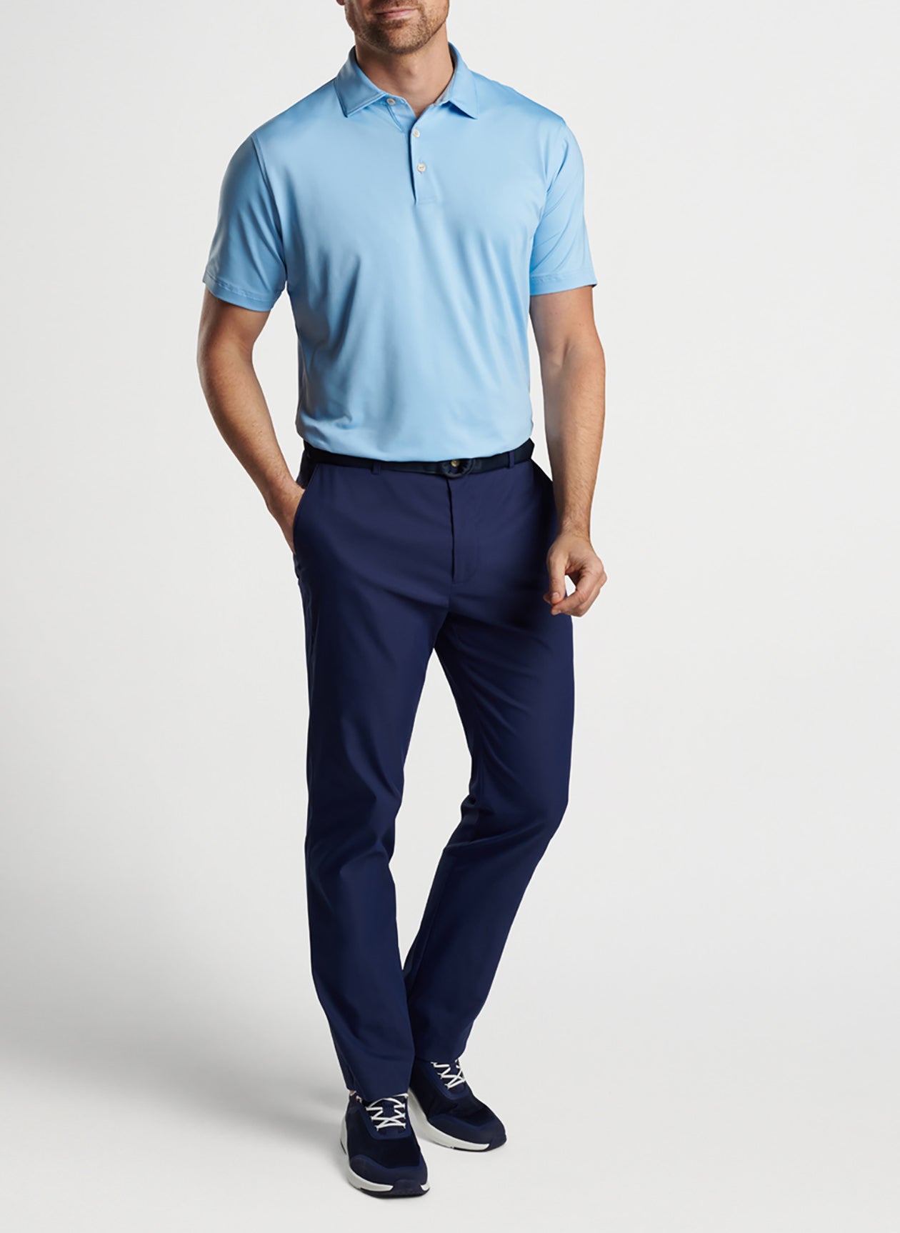Peter Millar | Men's Solid Performance Polo - Self Collar