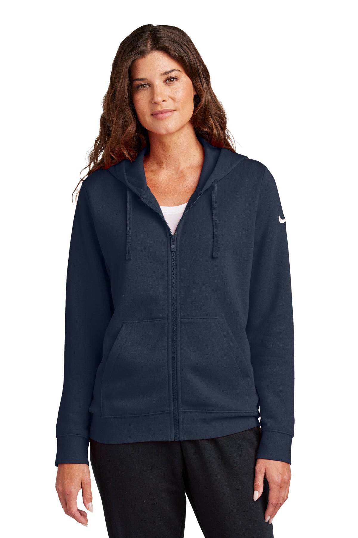 Nike | Women's Club Fleece Sleeve Swoosh Full-Zip Hoodie NKFD9890