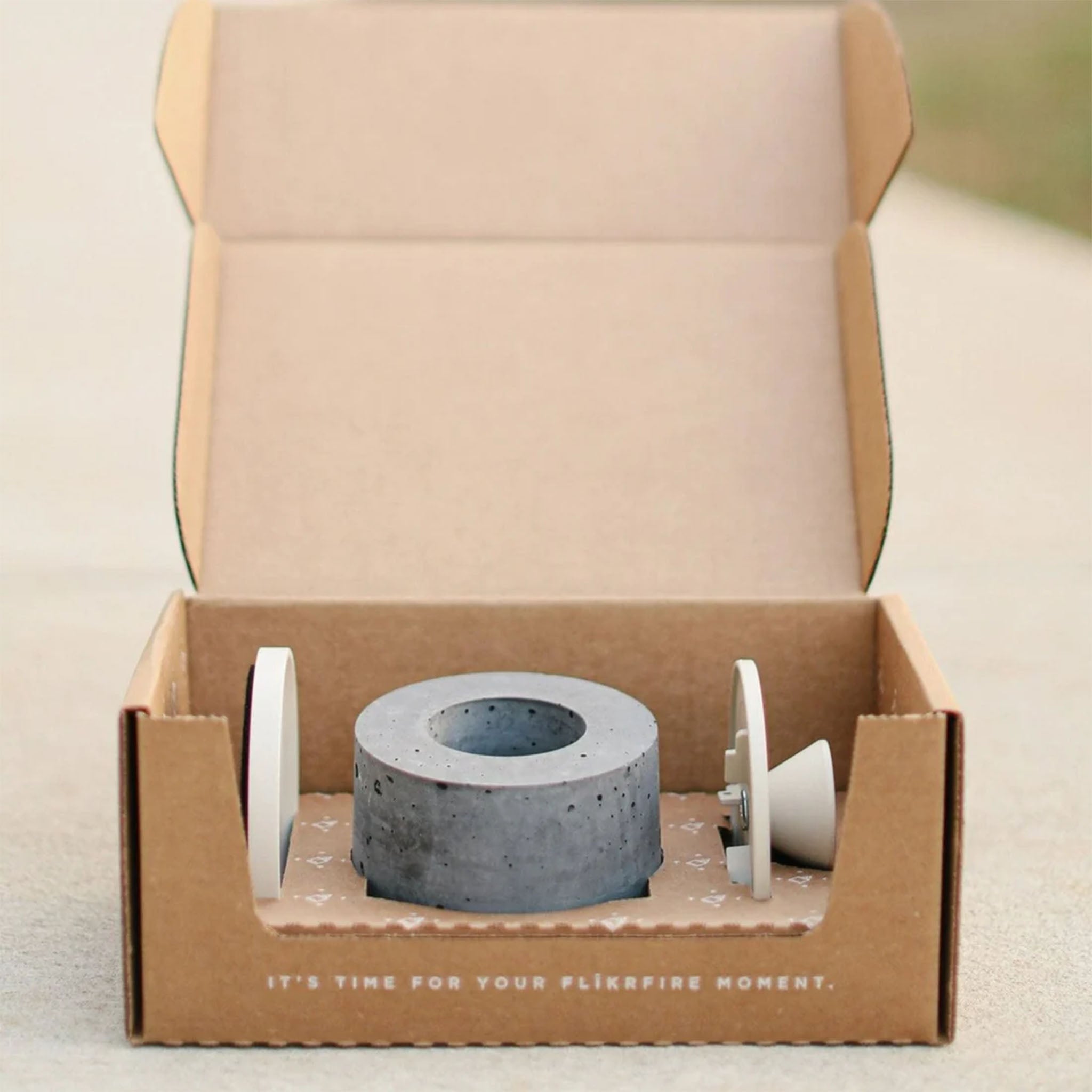 FLÎKR | Round Fire Concrete Fireplace