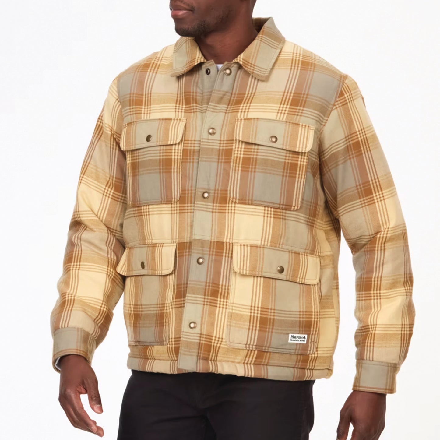 MARMOT MEN'S RIDGEFIELD HW SHERPA-LINED FLANNEL SHIRT JACKET