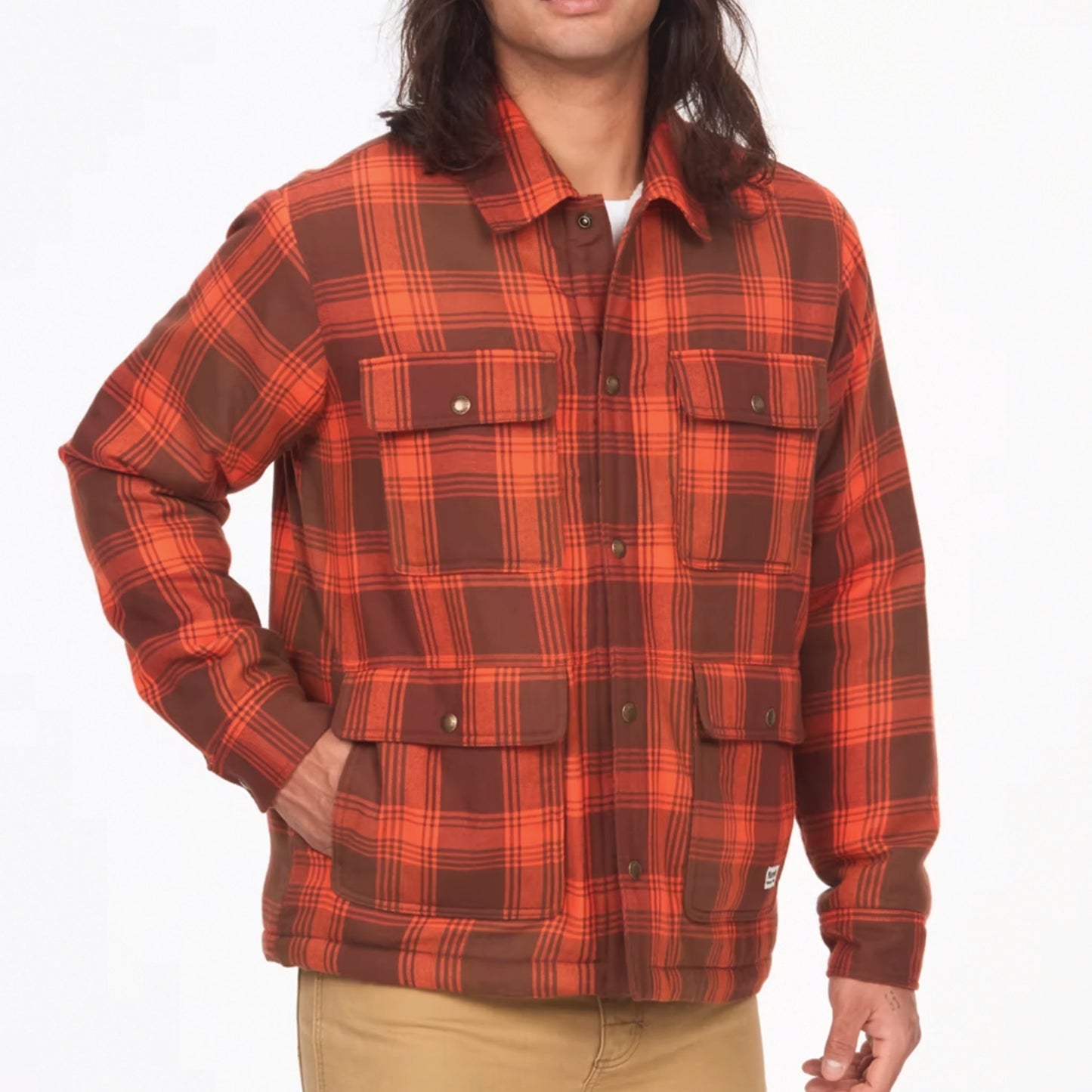 MARMOT MEN'S RIDGEFIELD HW SHERPA-LINED FLANNEL SHIRT JACKET