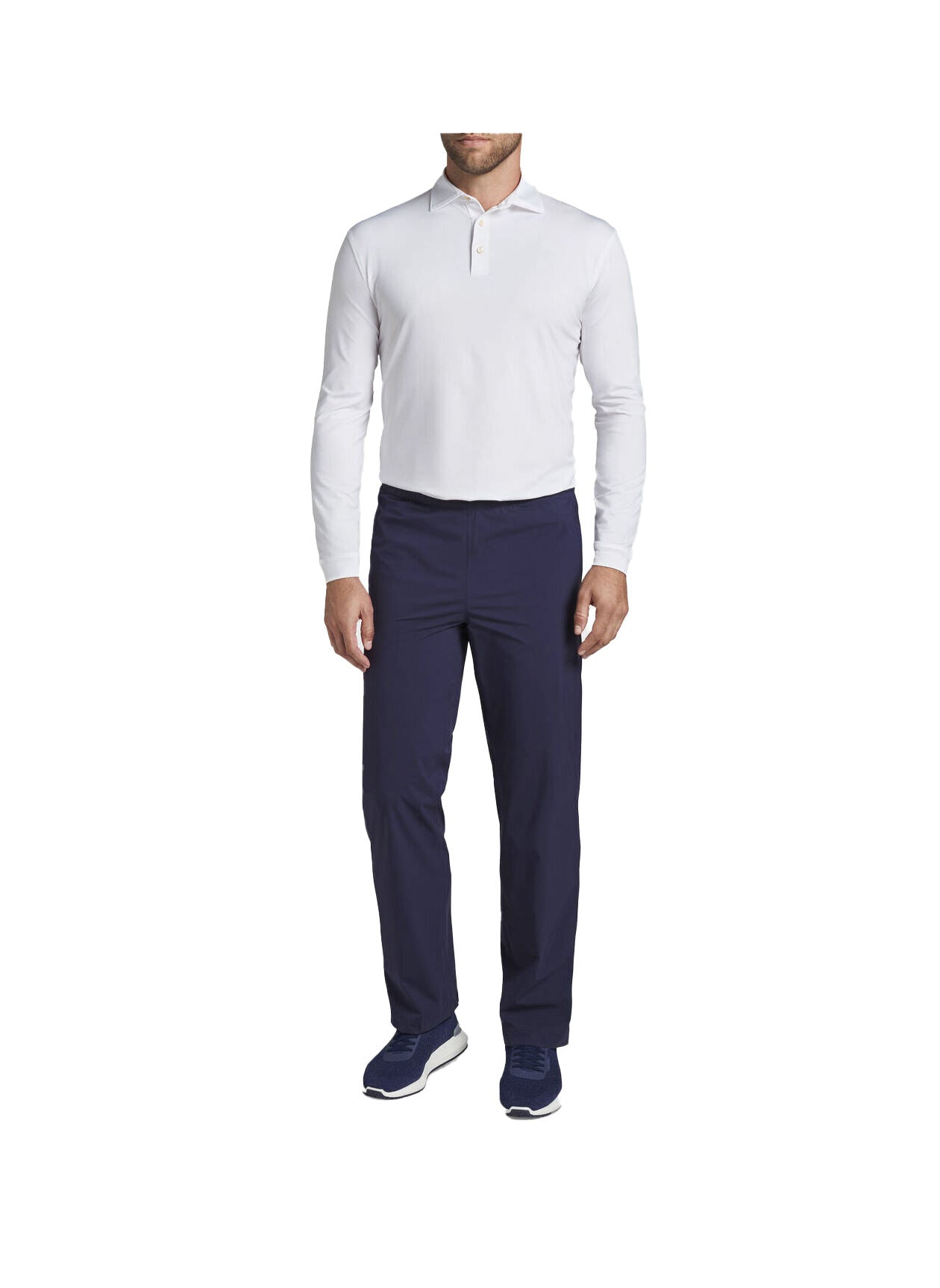 Peter Millar | Men's Solid Performance Long-Sleeve Jersey Polo