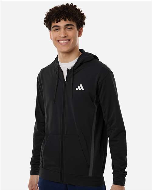 Adidas | Men's Game & Go Fleece Full-Zip Hooded Sweatshirt AT208