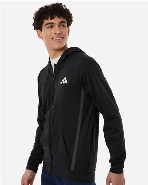 Adidas | Men's Game & Go Fleece Full-Zip Hooded Sweatshirt AT208