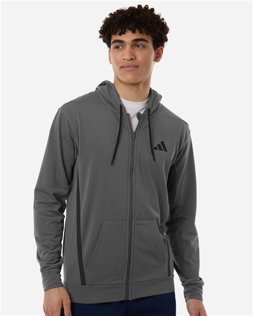 Adidas | Men's Game & Go Fleece Full-Zip Hooded Sweatshirt AT208