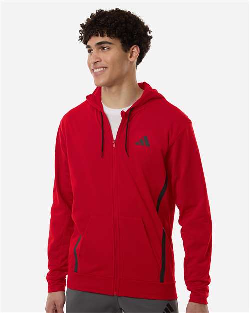 Adidas | Men's Game & Go Fleece Full-Zip Hooded Sweatshirt AT208