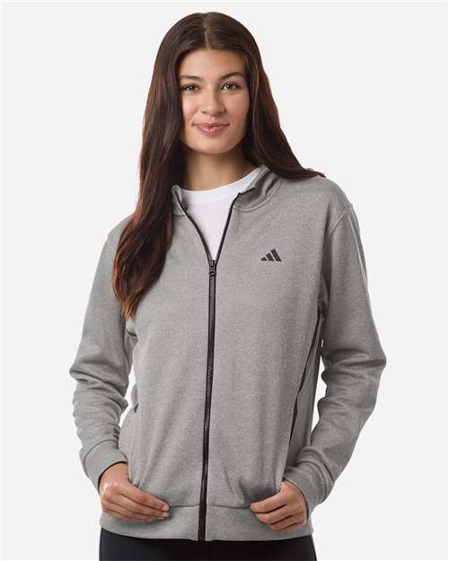 Adidas | Women's Game & Go Fleece Full-Zip Hooded Sweatshirt AT209