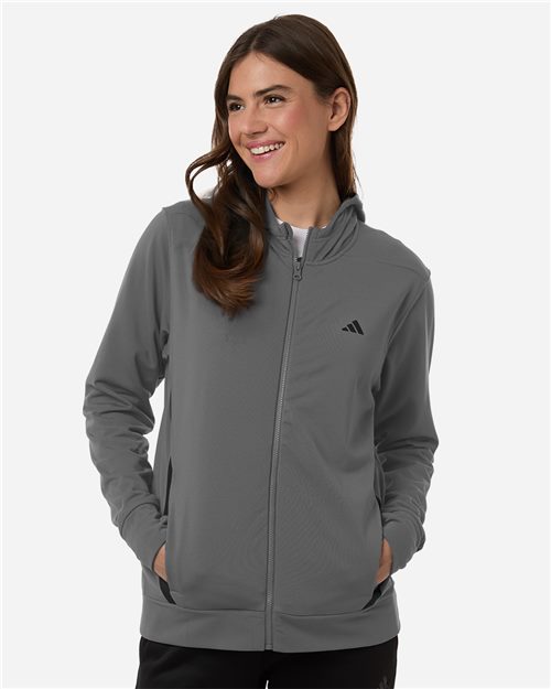 Adidas | Women's Game & Go Fleece Full-Zip Hooded Sweatshirt AT209
