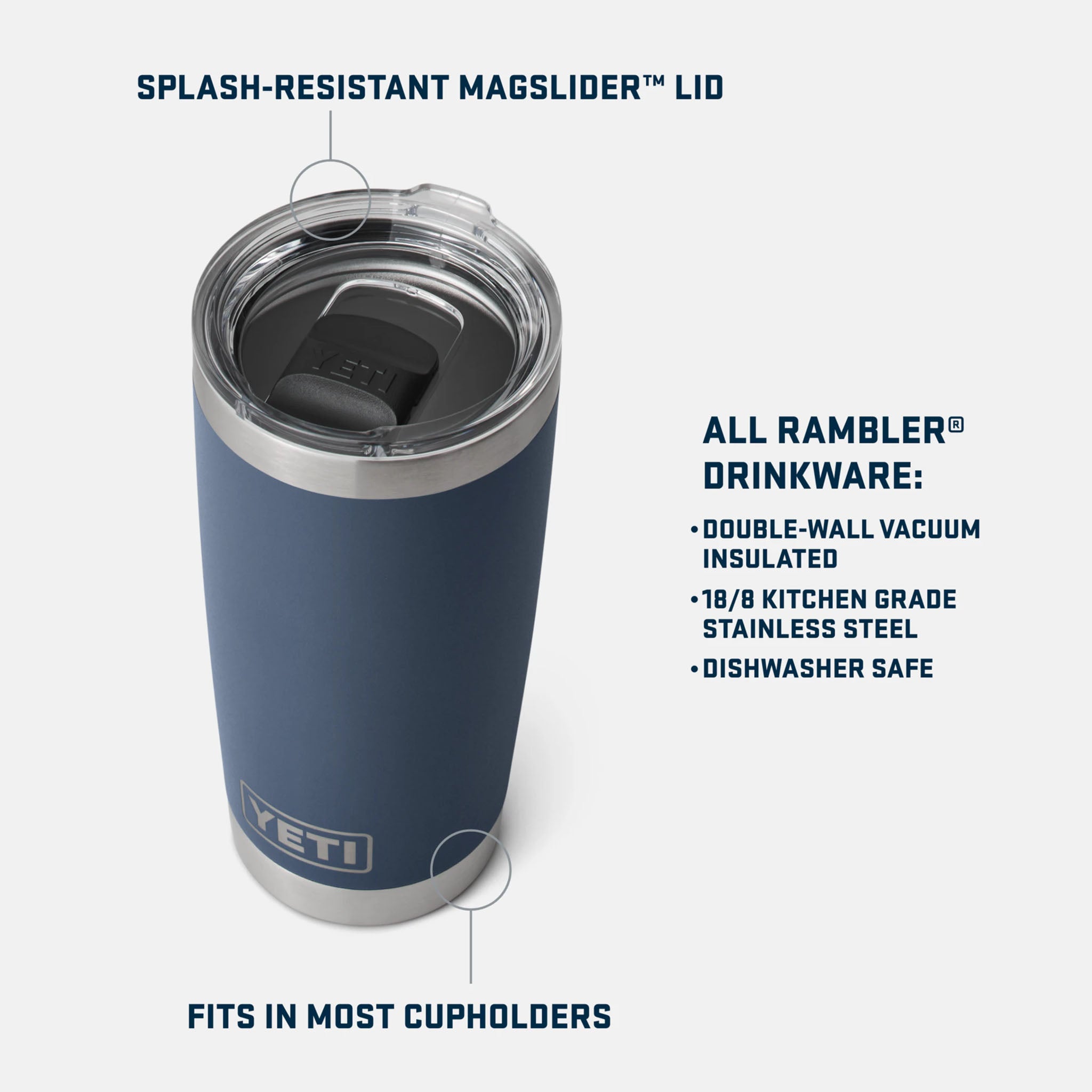 YETI | Rambler 20 Oz Tumbler with Magslider Lid