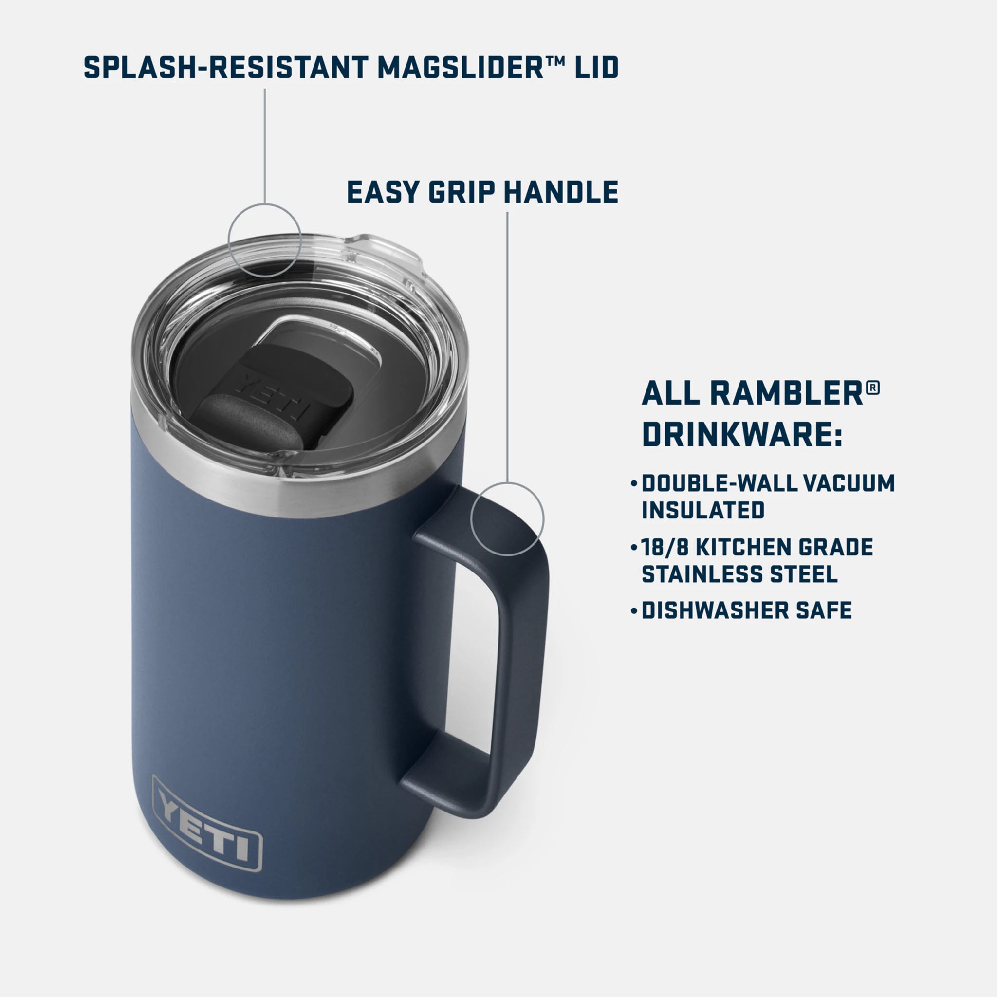 YETI | Rambler 24 Oz Mug with Magslider Lid