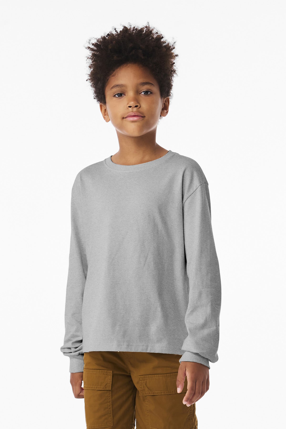 Bella + Canvas | Youth 6-Ounce Heavyweight Long Sleeve Tee (Greenwood)