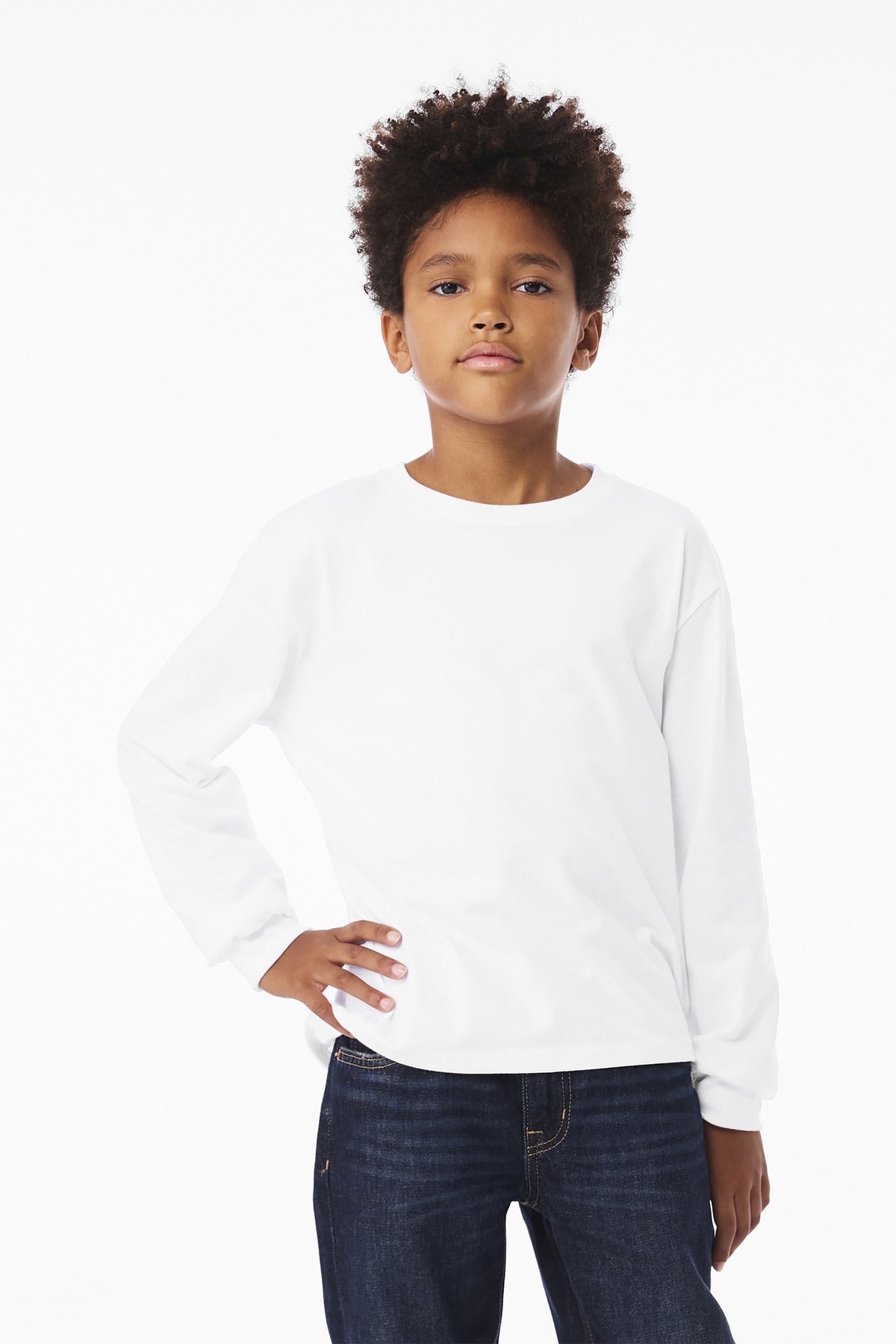Bella + Canvas | Youth 6-Ounce Heavyweight Long Sleeve Tee (Greenwood)