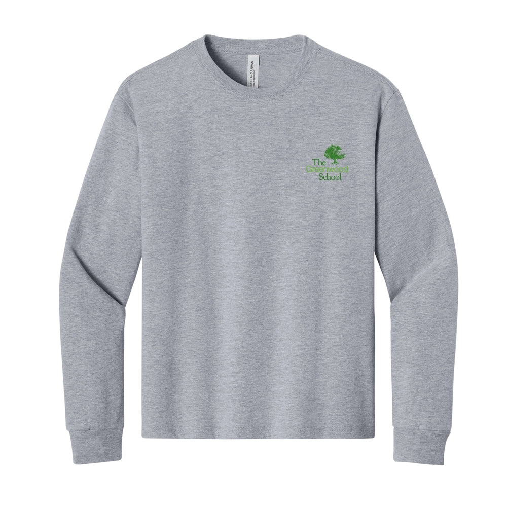 Bella + Canvas | Youth 6-Ounce Heavyweight Long Sleeve Tee (Greenwood)