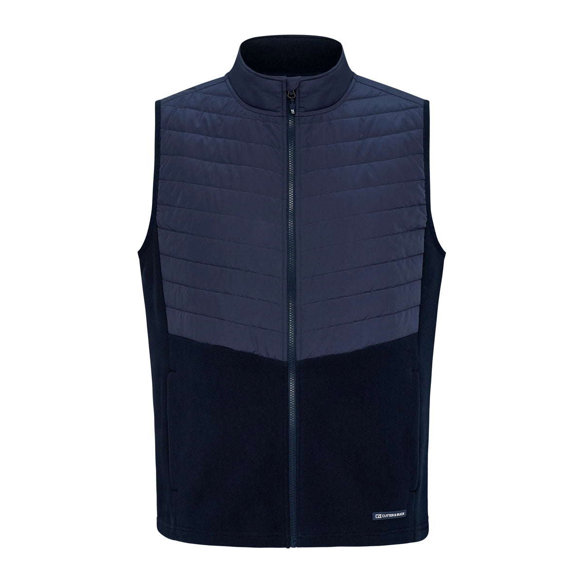Cutter & Buck | Men's Woodland Epic Versatility Recycled Insulated Hybrid Fleece Full Zip Vest