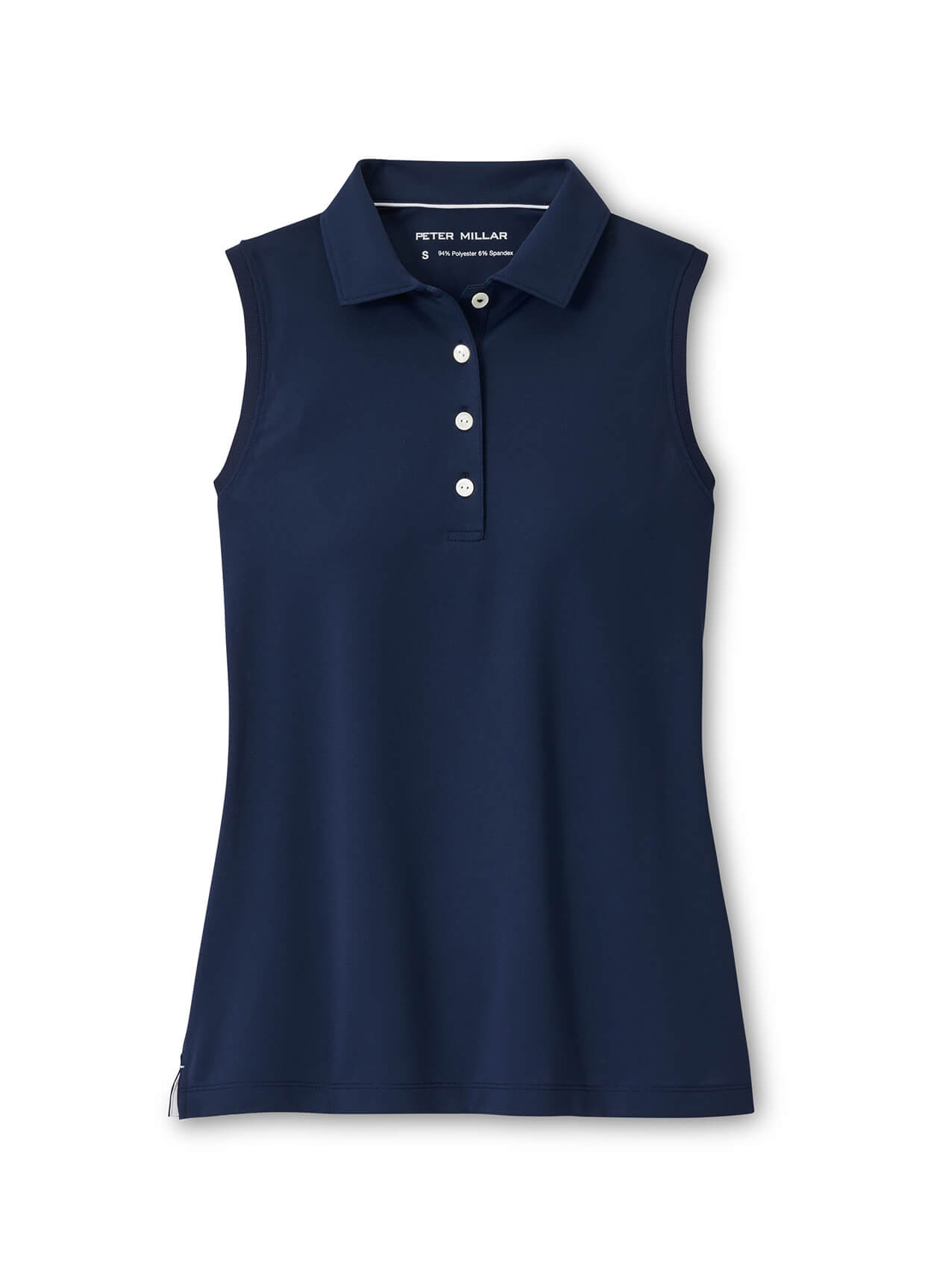 Peter Millar | Women's Banded Sport Mesh Sleeveless Button Polo