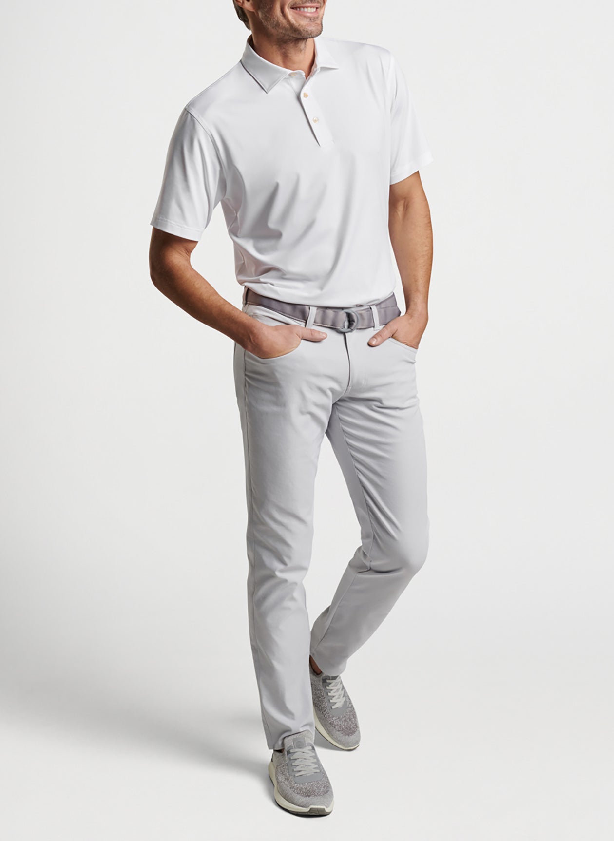 Peter Millar | Men's Solid Performance Polo - Self Collar