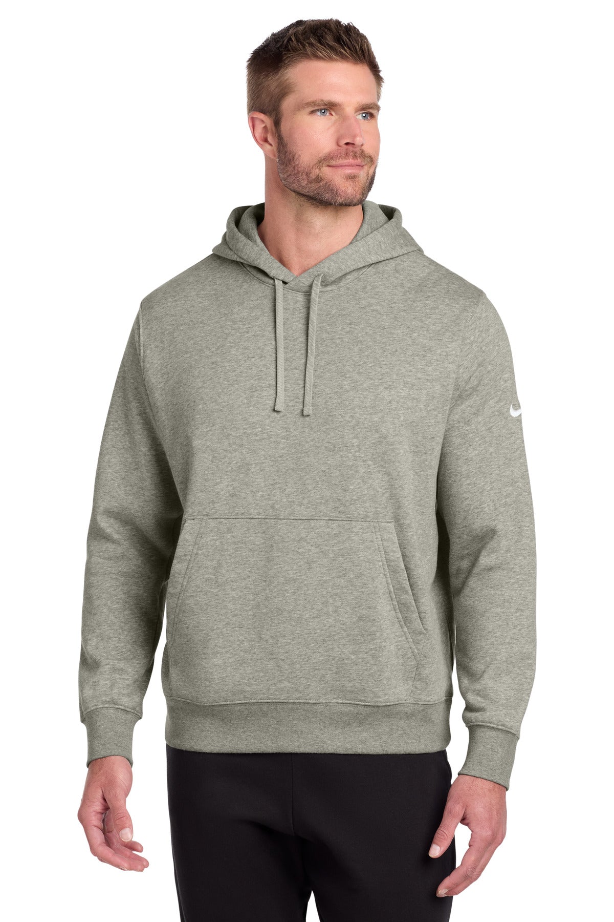 Nike | Men's Club Fleece Sleeve Swoosh Pullover Hoodie (Greenwood)