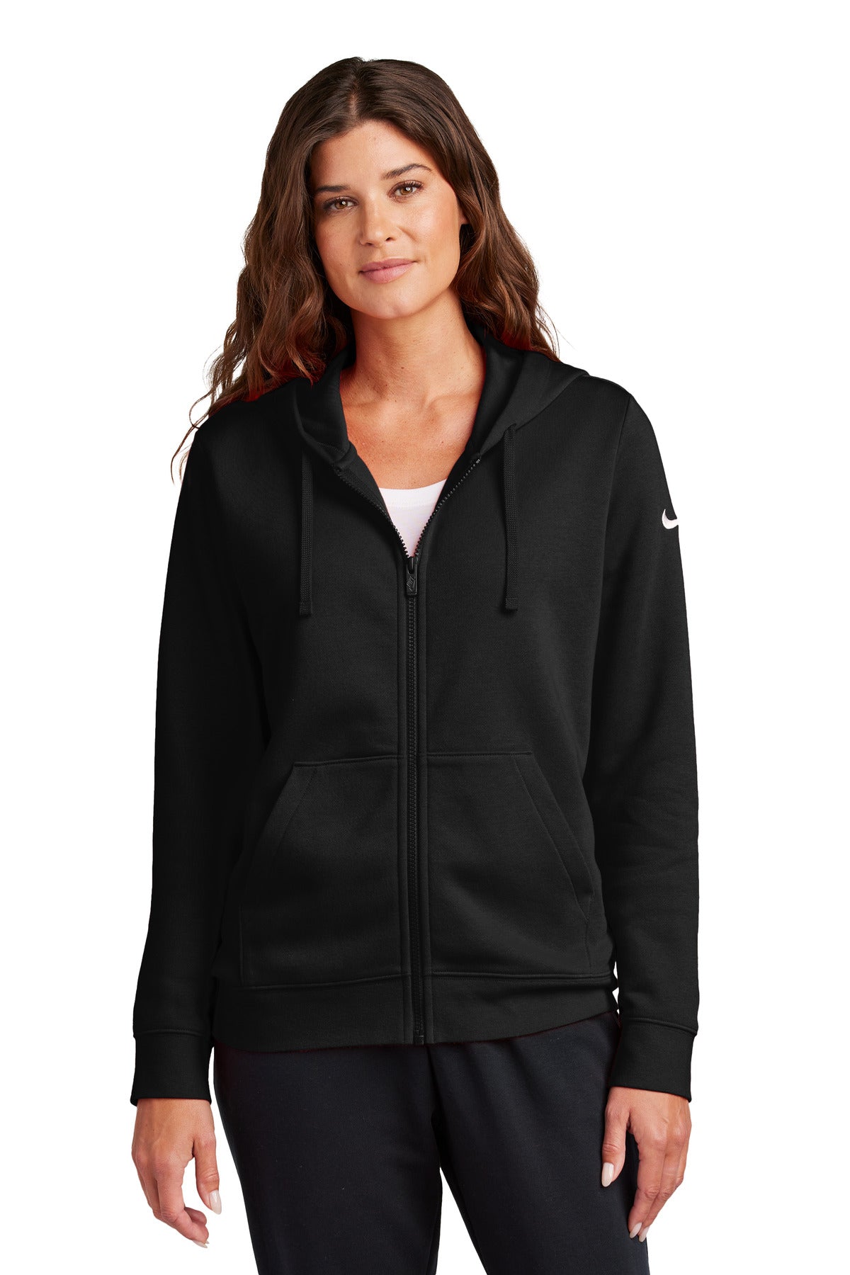 Nike | Women's Club Fleece Sleeve Swoosh Full-Zip Hoodie NKFD9890