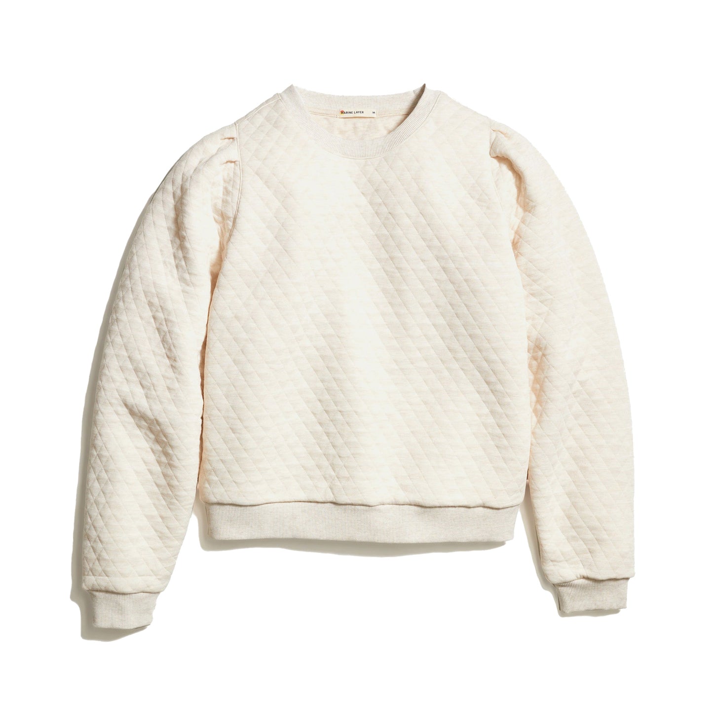 Marine Layer | Women's Corbet Quilted Puff Sleeve Crewneck