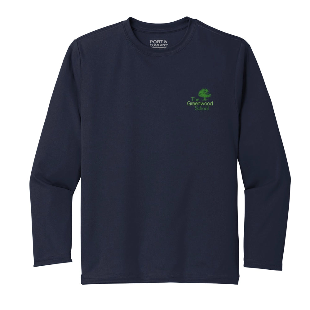Port & Company | Youth Long Sleeve Performance Tee (Greenwood)