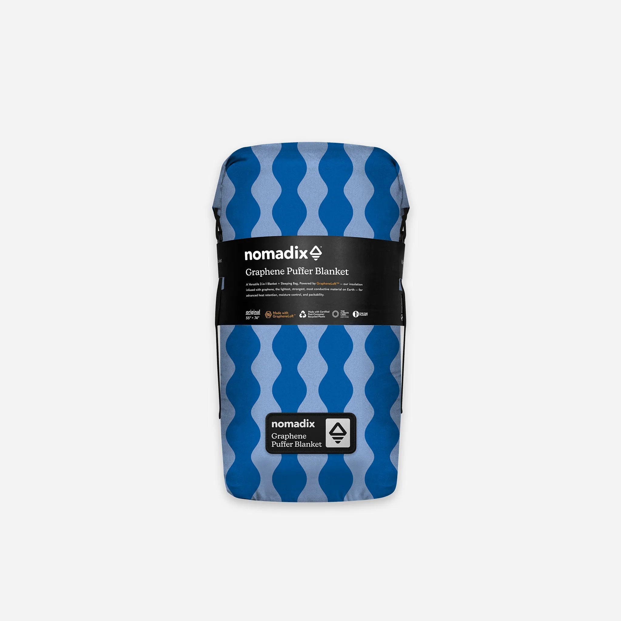 Nomadix | Graphene Puffer Blanket: Slack Tide Coastal Blue