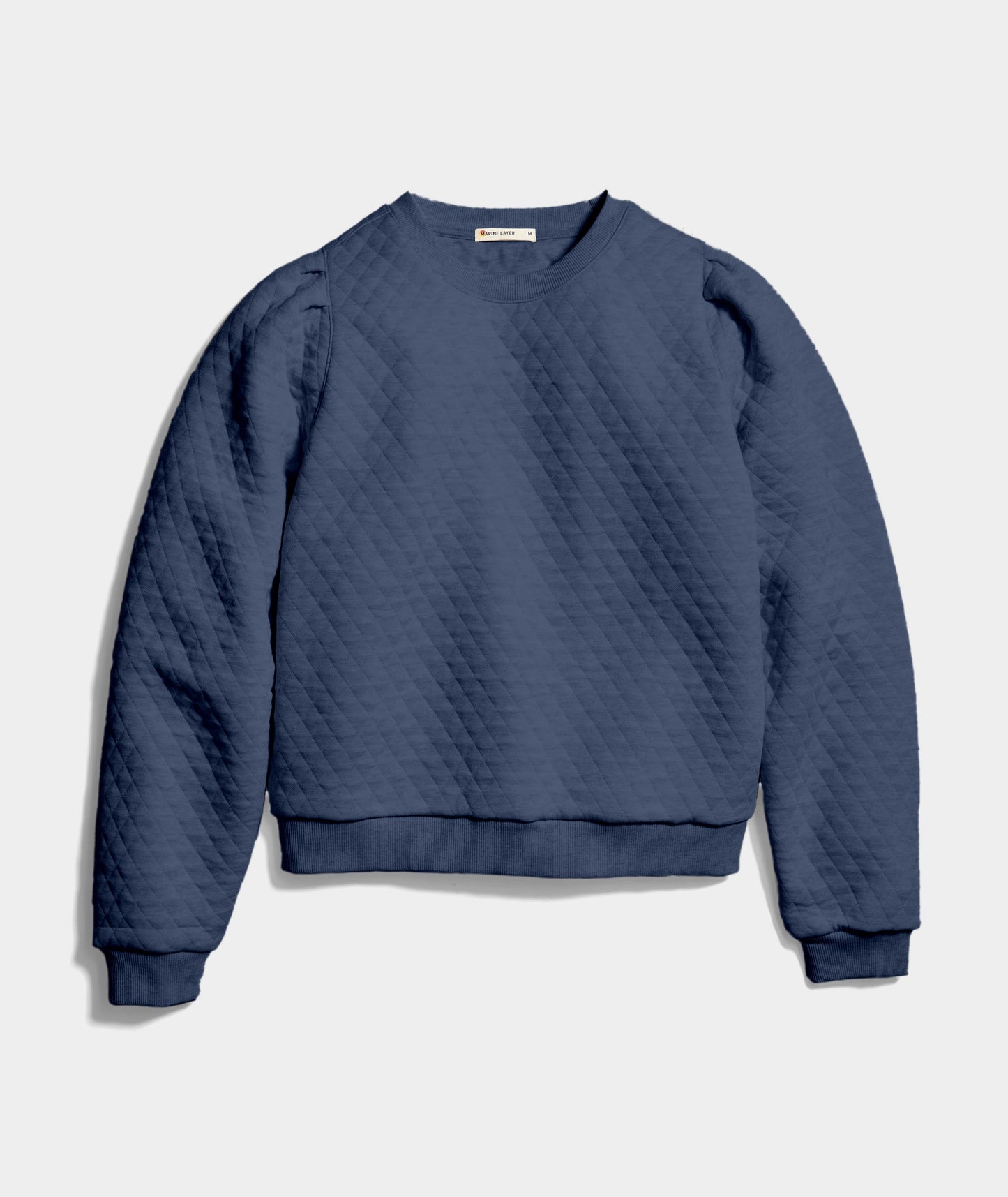 Marine Layer | Women's Corbet Quilted Puff Sleeve Crewneck