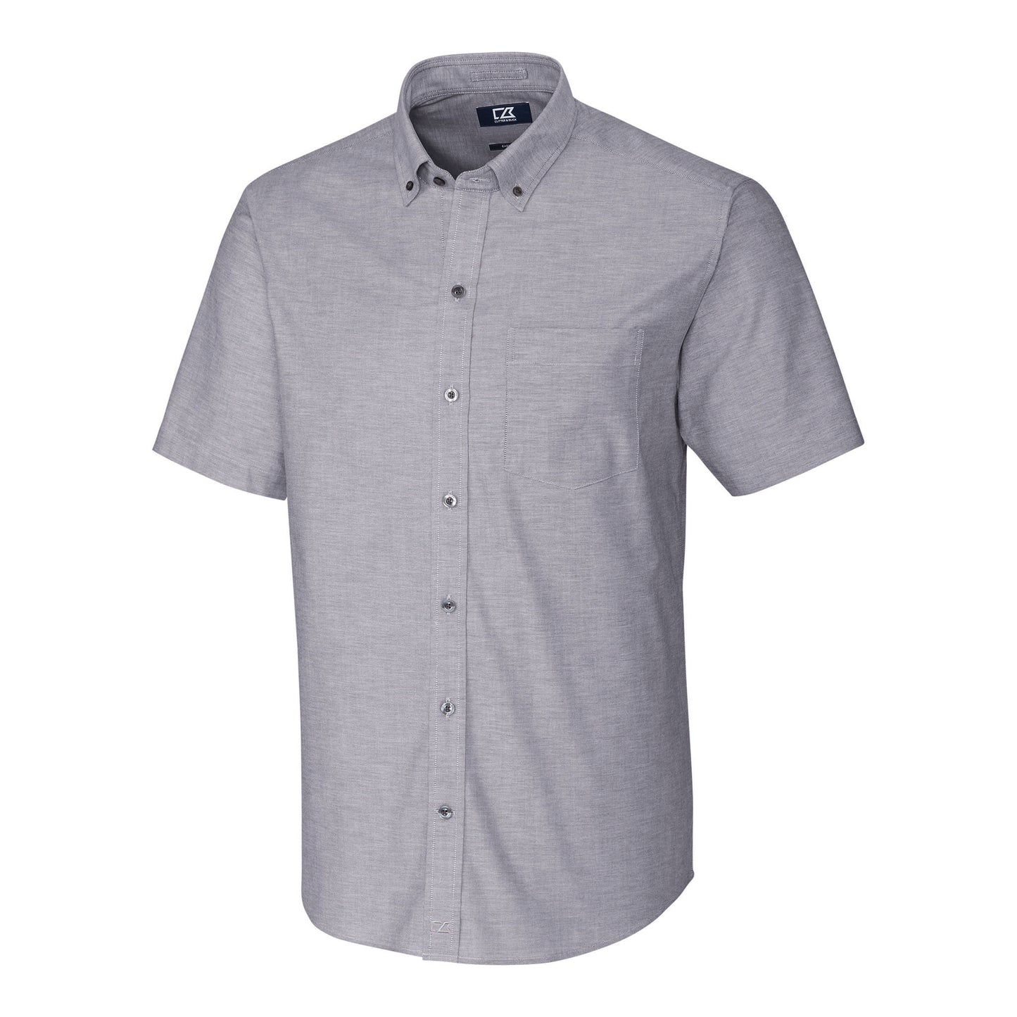 Cutter & Buck | Men's Stretch Oxford Stripe Short Sleeve Dress Shirt