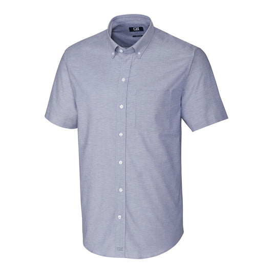 Cutter & Buck | Men's Stretch Oxford Stripe Short Sleeve Dress Shirt