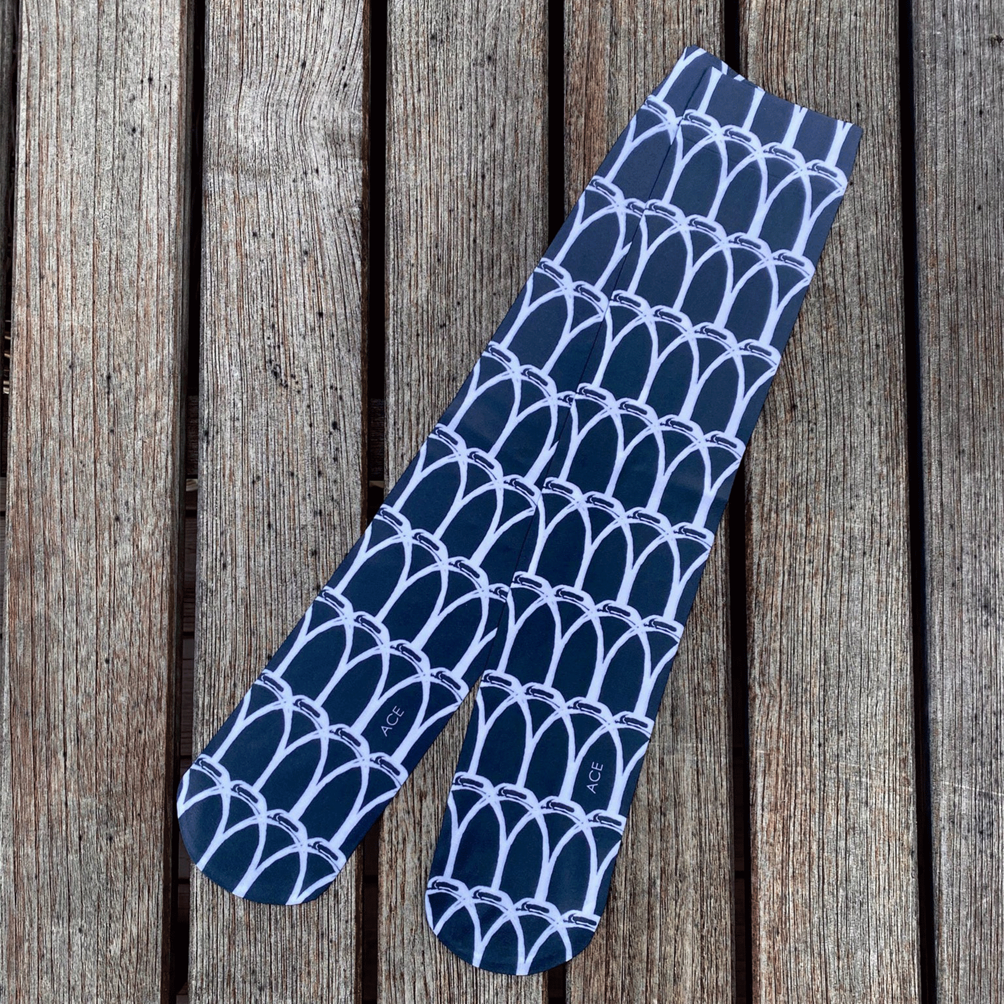 ACE | Boot Socks - Grey Stirrups (Westwinds Farm)