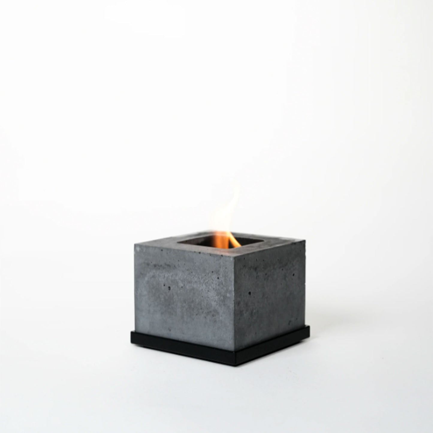 FLÎKR | Square Fire Concrete Fireplace