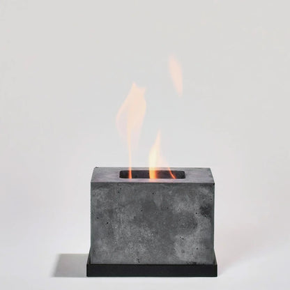 FLÎKR | Square Fire Concrete Fireplace